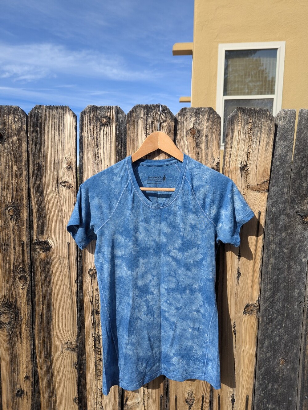 Smartwool Blue Tie-Dye Short Sleeve Top